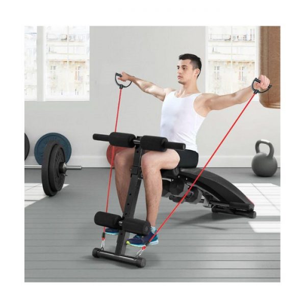 Curved Sit-Up Bench with Dumbbell & Resistance Band – Sportsworld Nigeria